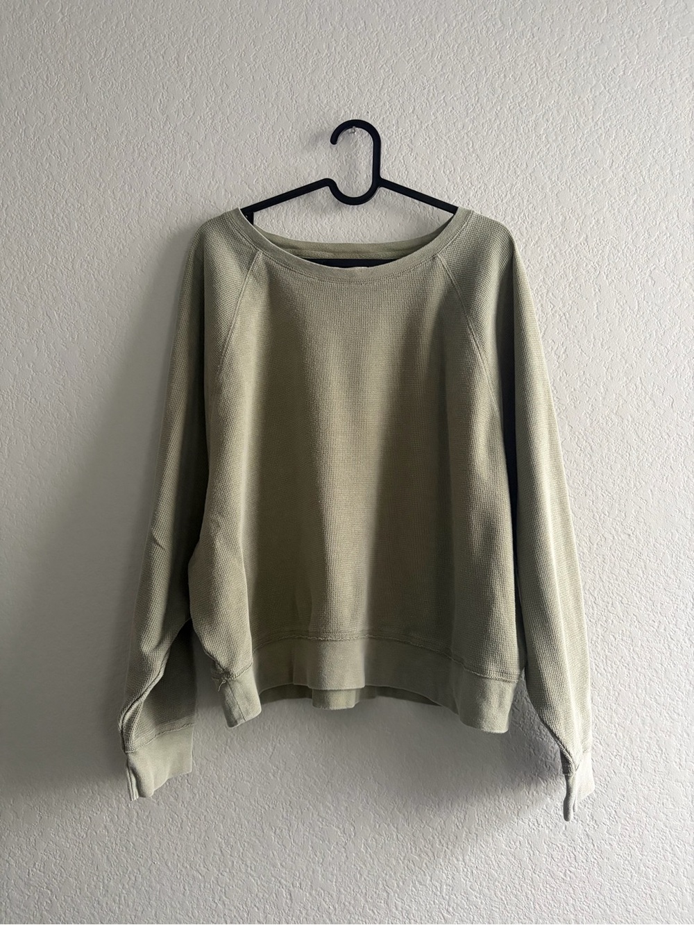 Lucky Brand Olive Green Scoop Neck Pullover